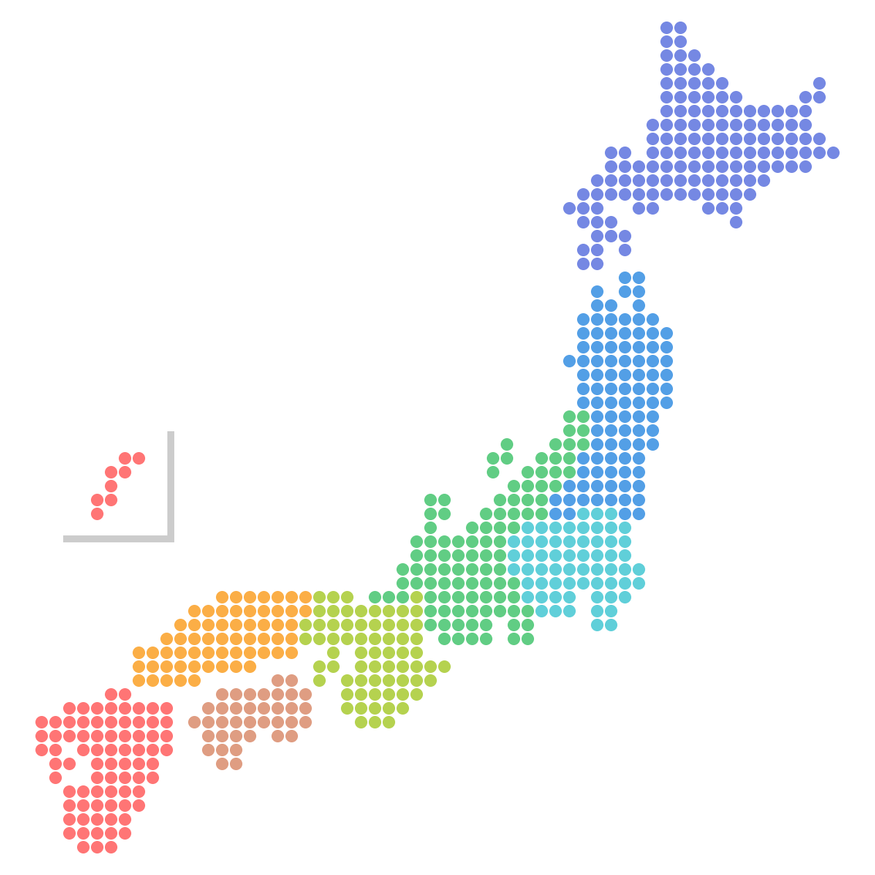 新型コロナ不安と体育館利用状況 都道府県別